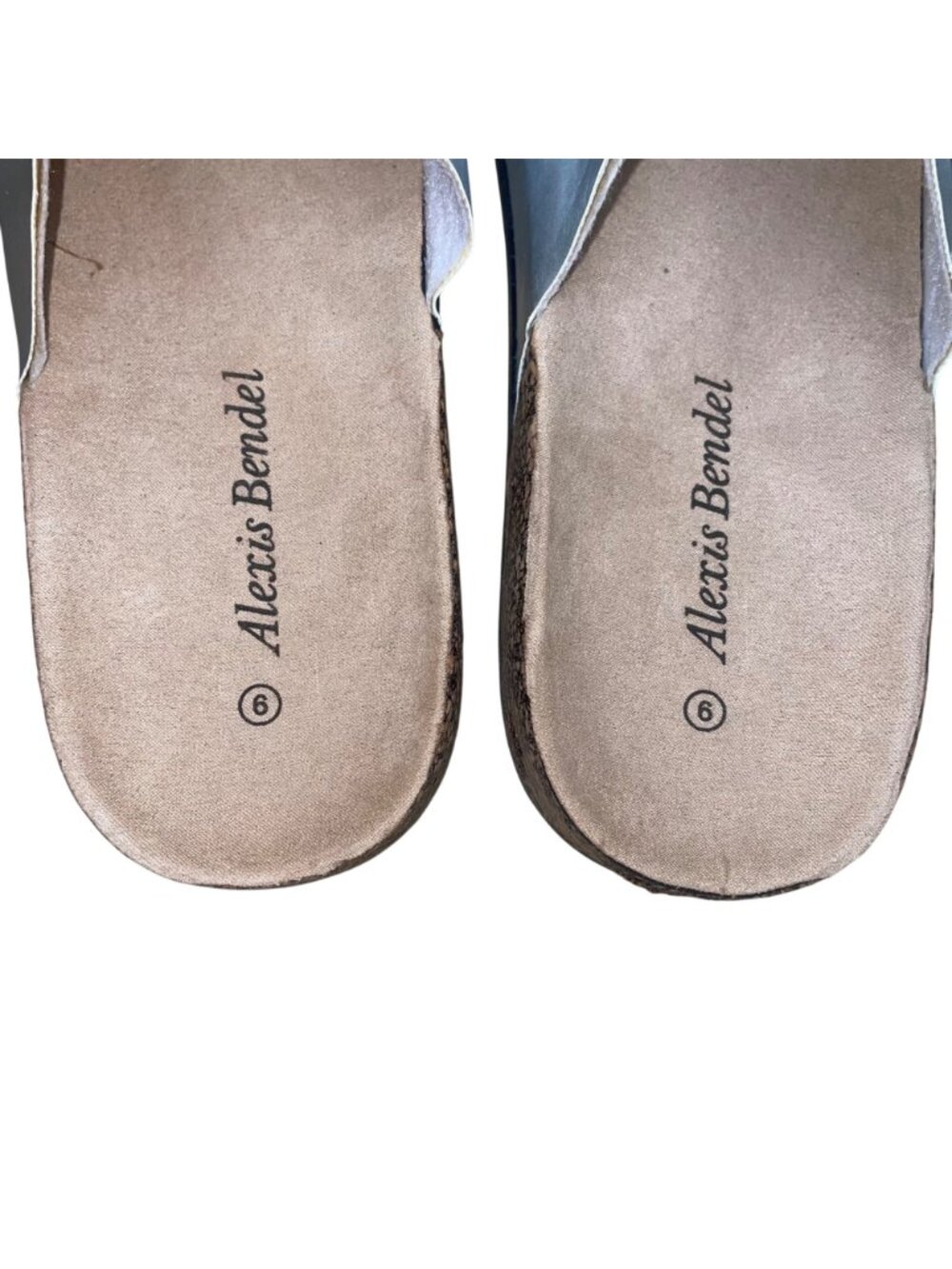 Alexis Bendel Women’s Silver Double-Buckle Cork Sole Kylie Slip-On Sandal Size 9 - Picture 5 of 9